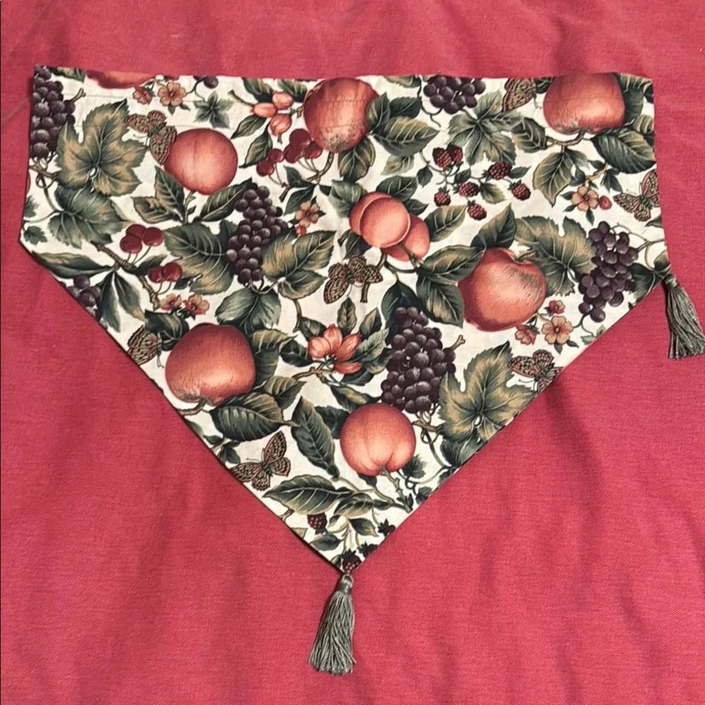 Curtain Valance Floral Fruit Grape Butterfly Patterned Valances with Tassels